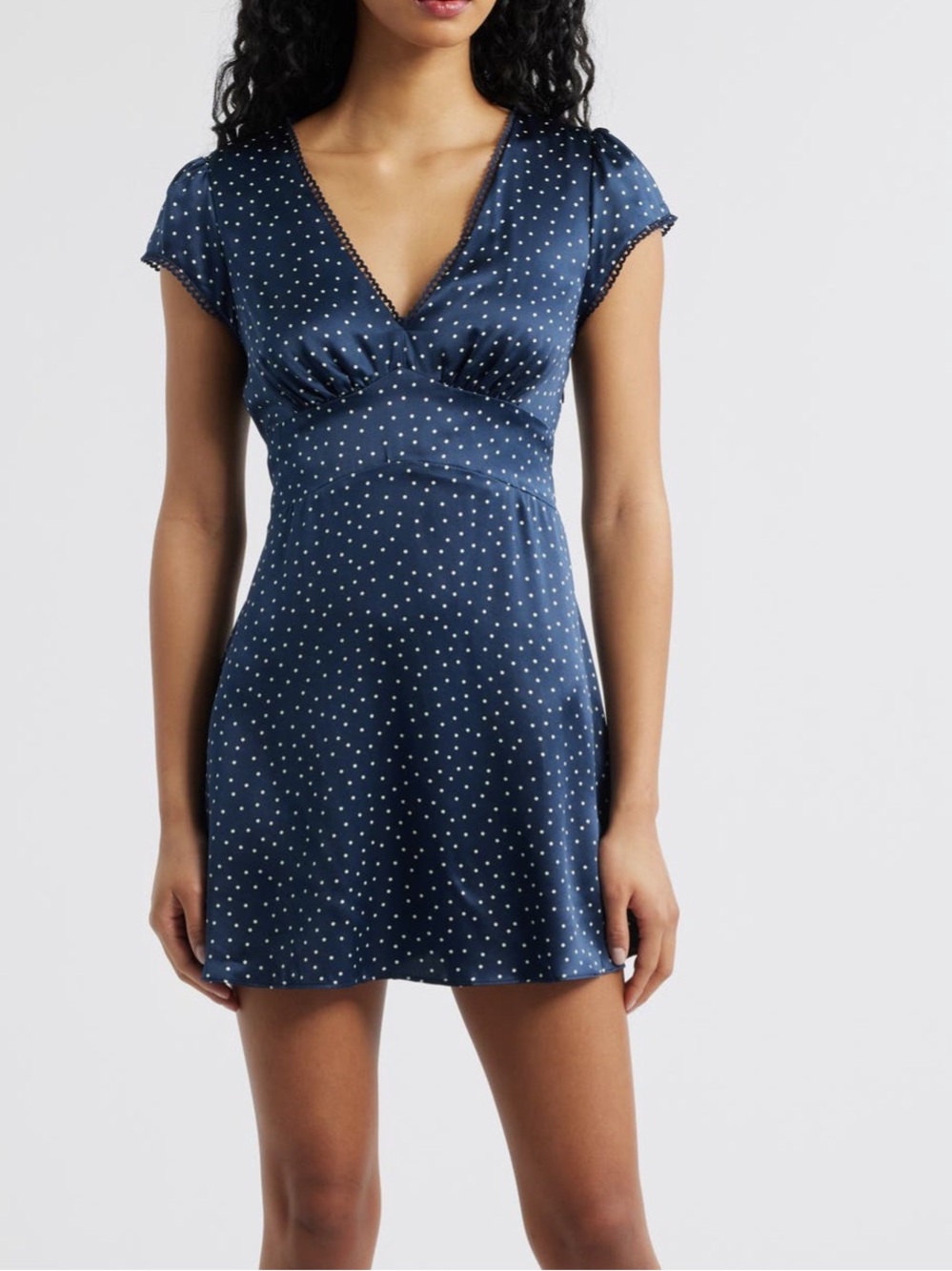 Reformation Amelia Dot Print Silk Dress